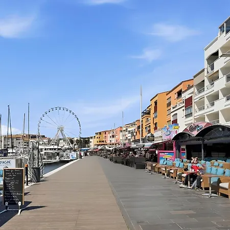 Climatise, Balcon, Piscine- Cap D'agde Port